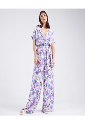 Enterizo Para Mujer Manga Corta Color Blanco Marca Ostu #40320065