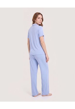 Pijama Resort Relax Para Mujer Azul Ostu