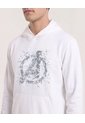 Buzo Hoodie Estampado Avengers  Para Hombre Crema Ostu de Ostu