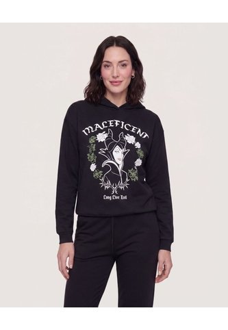 Hoodie Maléfica Dark Roses  Para Mujer Negro Ostu Ostu