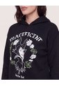 Hoodie Maléfica Dark Roses  Para Mujer Negro Ostu de Ostu