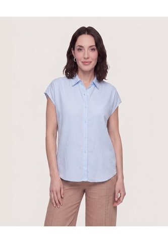 Camisa Manga Corta  Para Mujer Azul Ostu Ostu