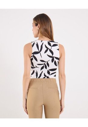 Top Para Mujer Hombro Ancho Color Negro Marca Ostu #40220457