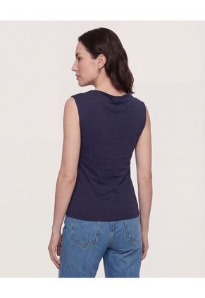 Camiseta  Para Mujer Manga Sisa Cuello Redondo Color Azul Marca Ostu #40097966
