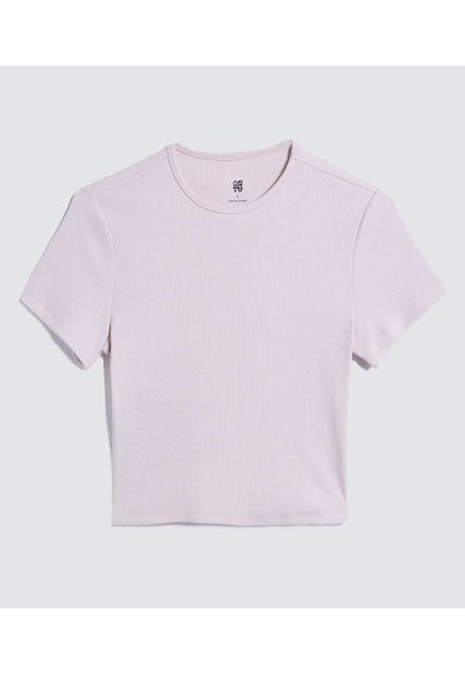 Crop Top Para Mujer Manga Corta Color Beige Marca Ostu #40091984