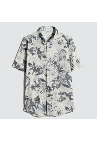 Camisa Para Hombre Manga Corta Sin Bolsillo Color Azul  Marca Ostu #60010726 Ostu