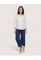 Blusa Fluid Manga 3/4  Para Mujer Café Ostu de Ostu