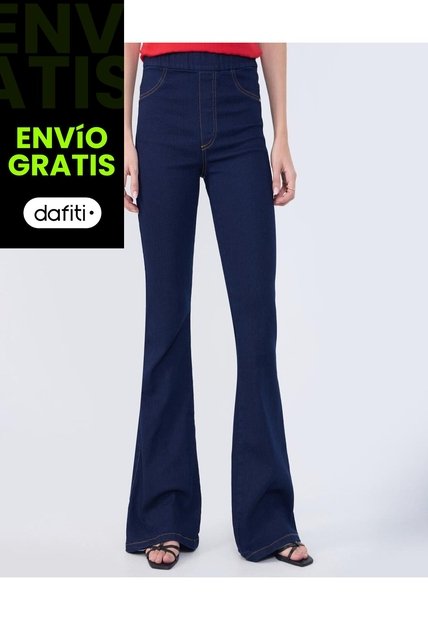 Jean Para Mujer Jeggings Flare Color Azul Marca Ostu #40160529