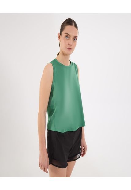 Camiseta Para Mujer Manga Sisa Cuello Redondo Color Verde Marca Ostu #40092448