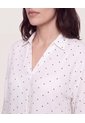 Blusa Fluid Manga 3/4  Para Mujer Café Ostu de Ostu