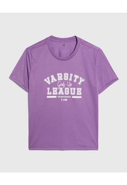 Camiseta Para Mujer Manga Corta Color Morado Marca Ostu #40092052