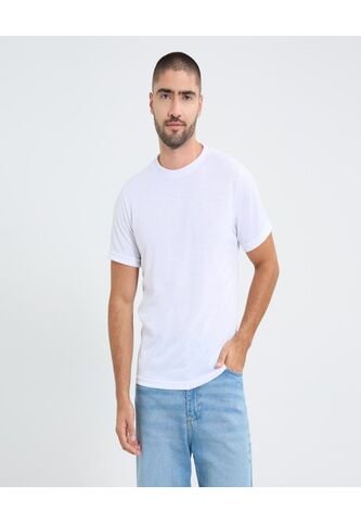 Camiseta Interior Para Hombre Manga Corta Color Blanco Marca Ostu #60020010 Ostu