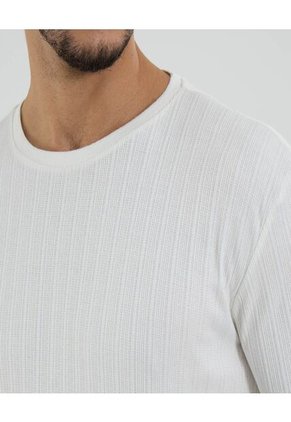 Camiseta Para Hombre Manga Corta Cuello Redondo Color Crema Marca Ostu #60091550