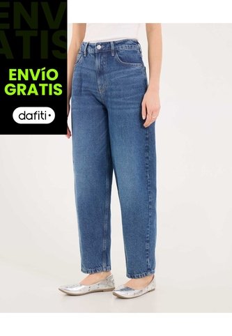 Jean Para Mujer Balloon Color Azul Marca Ostu #40160622 Ostu