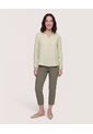 Pantalón Basico Capri  Para Mujer Verde Ostu de Ostu