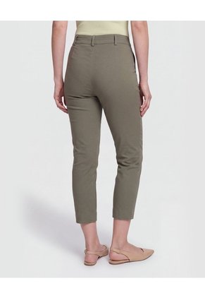 Pantalón Basico Capri  Para Mujer Verde Ostu