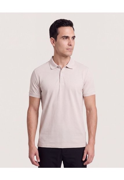Polo Basica  Para Hombre Café Ostu
