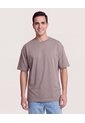 Camiseta Relaxed Estampado Posterior  Para Hombre Café Ostu de Ostu
