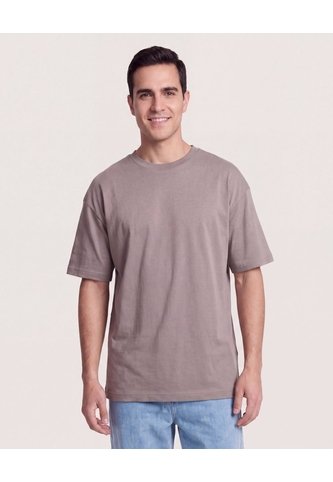 Camiseta Relaxed Estampado Posterior  Para Hombre Café Ostu Ostu