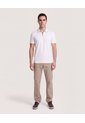 Polo Cremallera Cuello Contraste  Para Hombre Crema Ostu de Ostu