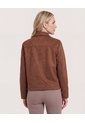 Chaqueta Con Bolsillos  Para Mujer Café Ostu de Ostu
