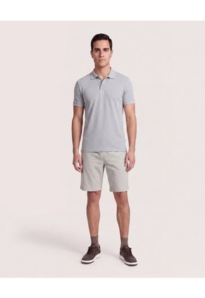 Polo Basica  Para Hombre Gris Ostu