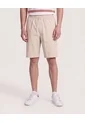 Bermuda Básica Con Bolsillos  Para Hombre Beige Ostu de Ostu