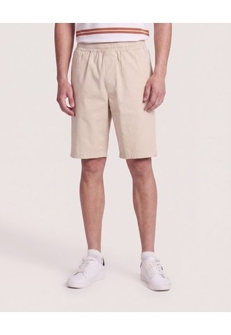 Bermuda Básica Con Bolsillos  Para Hombre Beige Ostu Ostu