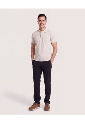 Polo Basica Para Hombre Café Ostu