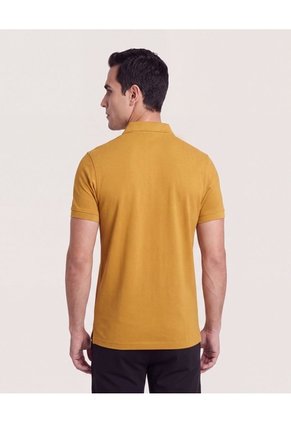 Polo Basica  Para Hombre Mostaza Ostu