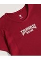 Vestido Con Estampado Frontal Para Niña  Infantil Niña Vino Ostu de Ostu