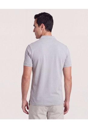 Polo Basica  Para Hombre Gris Ostu