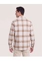 Camisa Leñadora  Para Hombre Beige Ostu de Ostu