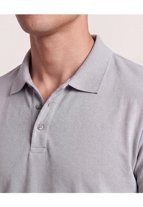 Polo Basica  Para Hombre Gris Ostu