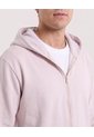 Buzo Hoodie Con Cremallera  Para Hombre Beige Ostu de Ostu