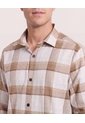 Camisa Leñadora  Para Hombre Beige Ostu de Ostu