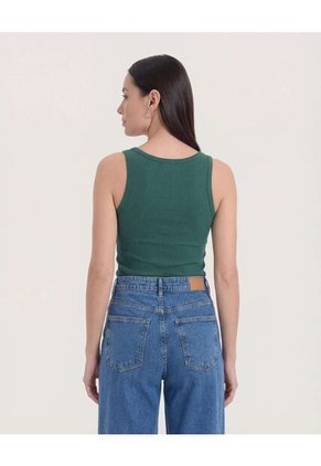 Camiseta  Para Mujer Manga Sisa Cuello Redondo Color Verde Marca Ostu #40092697