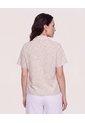 Camisa Boxy Cuello Resort  Para Mujer Café Ostu de Ostu