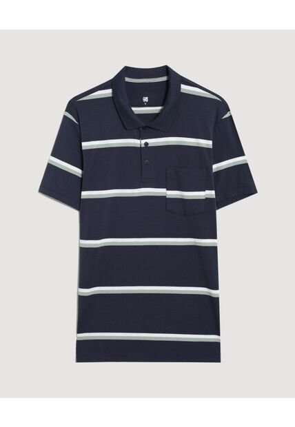 Polo  Para Hombre Cuello Tejido Con Bolsillo Color Azul Marca Ostu #60110834