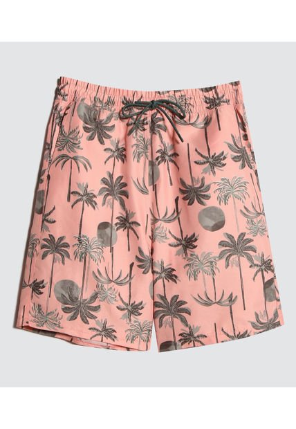 Pantaloneta Para Hombre De Baño Corta Color Rosado Claro Marca Ostu #60270033