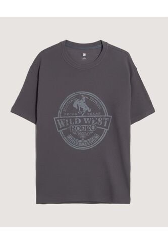 Camiseta  Para Hombre Manga Corta Cuello Redondo Color Gris Marca Ostu #60091773 Ostu