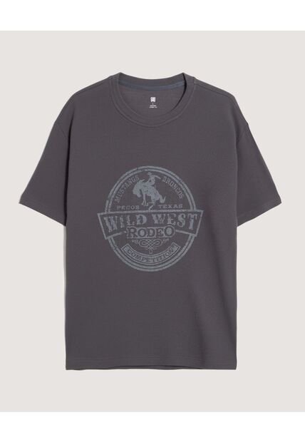 Camiseta  Para Hombre Manga Corta Cuello Redondo Color Gris Marca Ostu #60091773