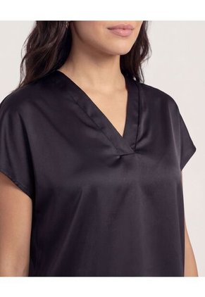 Blusa  Para Mujer Manga Corta Color Negro Marca Ostu #40121107
