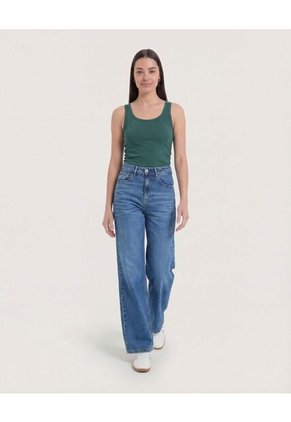 Camiseta  Para Mujer Manga Sisa Cuello Redondo Color Verde Marca Ostu #40092697