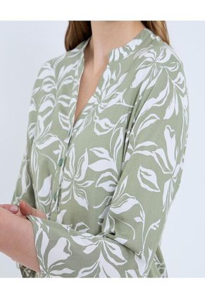 Blusa Para Mujer Manga 3/4 Color Verde Marca Ostu #40121123