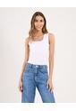 Top Para Mujer Cuello Redondo Color Blanco Marca Ostu #40220409 de Ostu