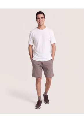 Bermuda Con Ajuste Cómodo  Para Hombre Café Ostu