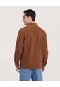 Chaqueta Con Bolsillos De Tapa  Para Hombre Camel Ostu de Ostu