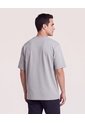 Camiseta Oversize Con Bolsillo  Para Hombre Gris Ostu de Ostu