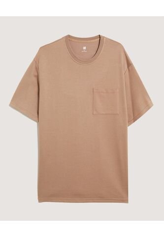 Camiseta Para Hombre Manga Corta Cuello Redondo Color Café Marca Ostu #60091840 Ostu